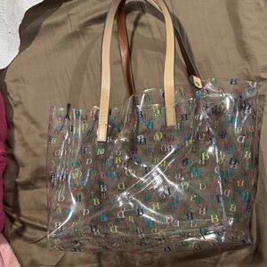 Dooney & Bourke Transparent Tote with Multicolor Logo